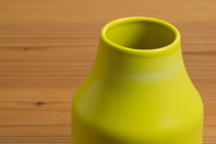 フラワーベース M (黄) かもしか花卉店 かもしか道具店オンラインショップ